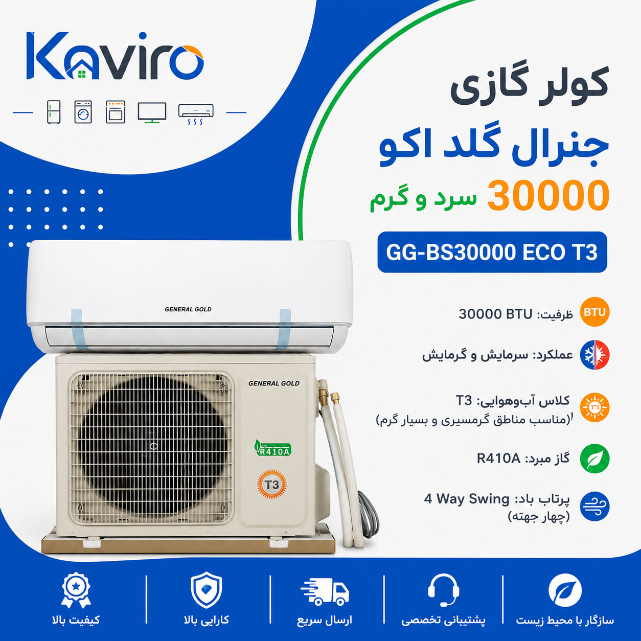 کولر گازی جنرال گلد اکو 30000 General Gold eco